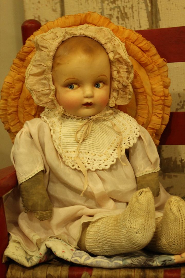 Antique 20" Adorable Composition Head And Cloth Body Old Vintage Baby Doll | EBay