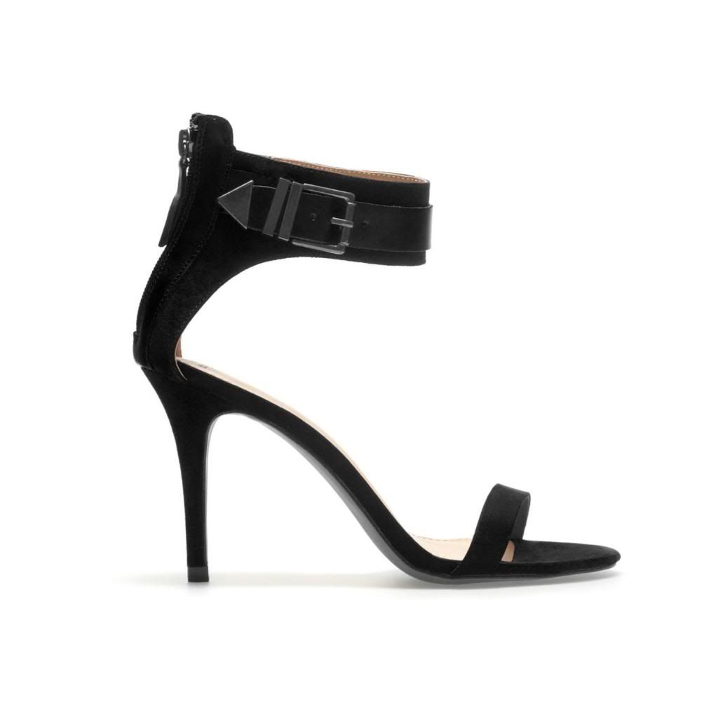 zara black sandals with buckle